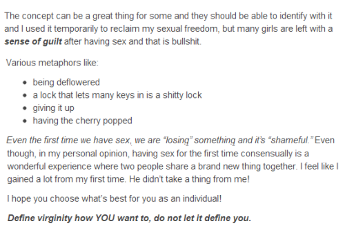 sweetpotatocake: girlswillbeboys: queertoddler: The Concept of Virginity *Rebloggable by request! re