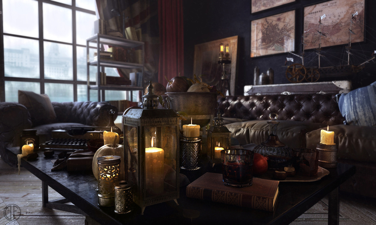 uggly:  English Interior by Denis Formin
