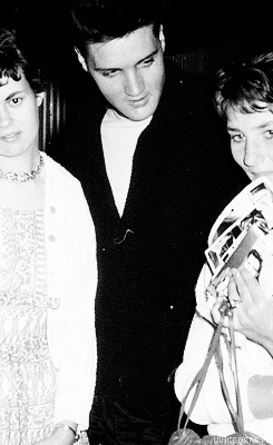 vinceveretts:  Elvis with fans in Bad Nauheim, Germany, 1958. 