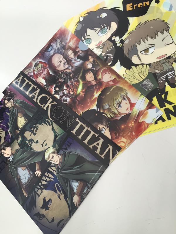 Close-ups of some official merchandise released in conjunction with the 2nd SnK