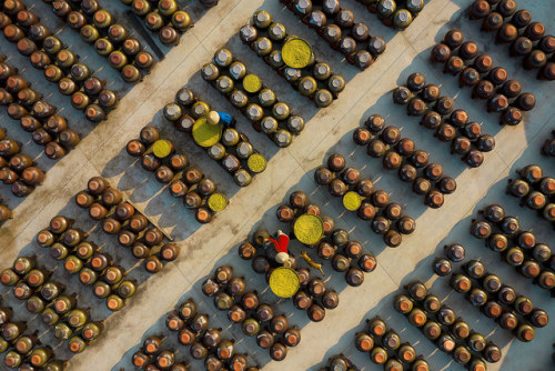 s 20190610_Soy Sauce Maker_DJI_0099 by Andrew JK Tan 06.10.19 Aerial View of workers preparing Soy S