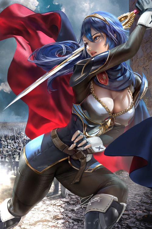 zumidraws:    Lucina from Fire Emblem^^ this one took quite long for some reason but the cape was really fun to draw.  High-res version, nsfw versions, video process, etc. on Patreon-&gt;https://www.patreon.com/zumi