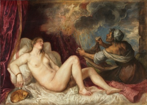 Danaë Receiving the Golden Rain, by Tiziano Vecellio, Museo Nacional del Prado, Madrid.