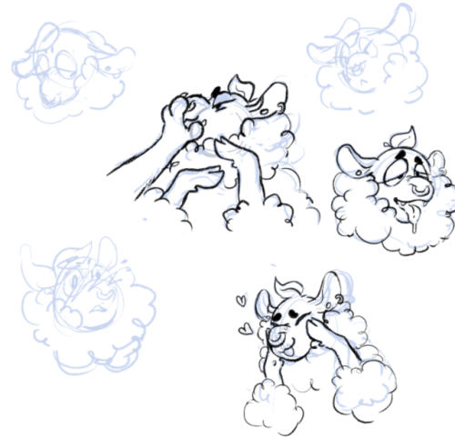 WIP of some telegram stickers i’m workin on for myself, plus a few finished ones :3