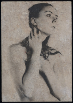 noisenest:  supports my head ( act one ) // brooke // image transfer on wood-backed linoleum 