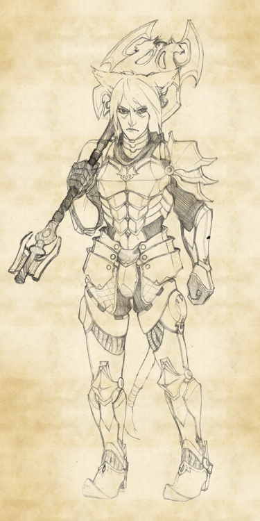 losttilde:marlon-ffxivOn a whim I tried to design some armour for this cyborg cat.*sobs from the bea