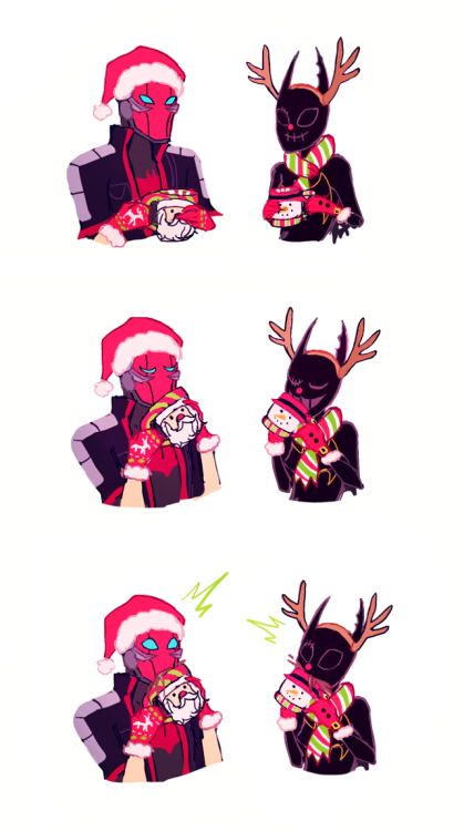 m-alejandrita: They forgot to take their helmet/mask off Happy (late)  X-mas! :) (sorry if it l