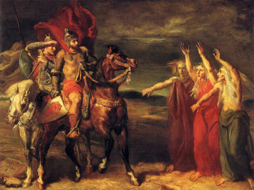 Macbeth and Banquo Meeting the Witches on the Heath, Théodore Chassériau, 1855