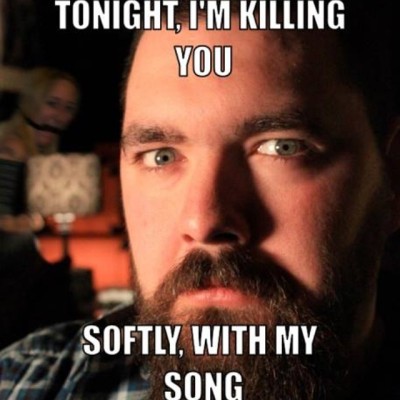 #lol #beard #fugees #psycho that girl gagged in the background though