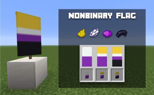 endermine:A guide to making horizontally striped pride flag banners using the Loom added in 1.14! Yo