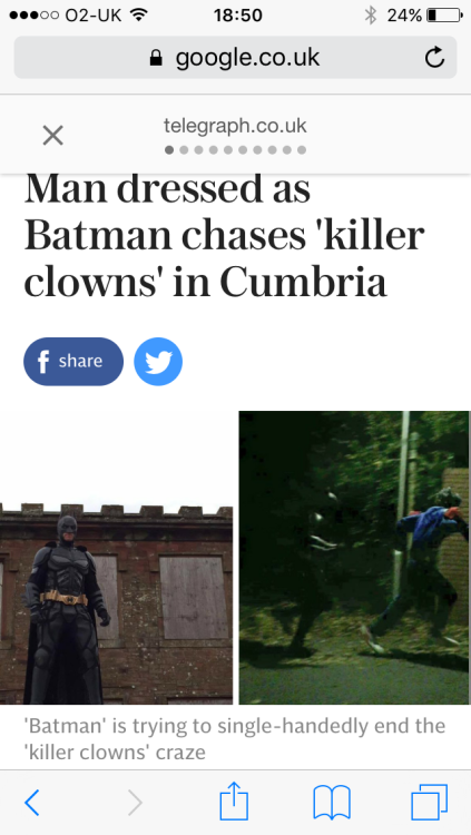 foxywinchesters:  spider-flaps:  aa2124:  when you think the clown craze can’t get any weirder  Gods bless Cumbria  My home, ladies and gents.