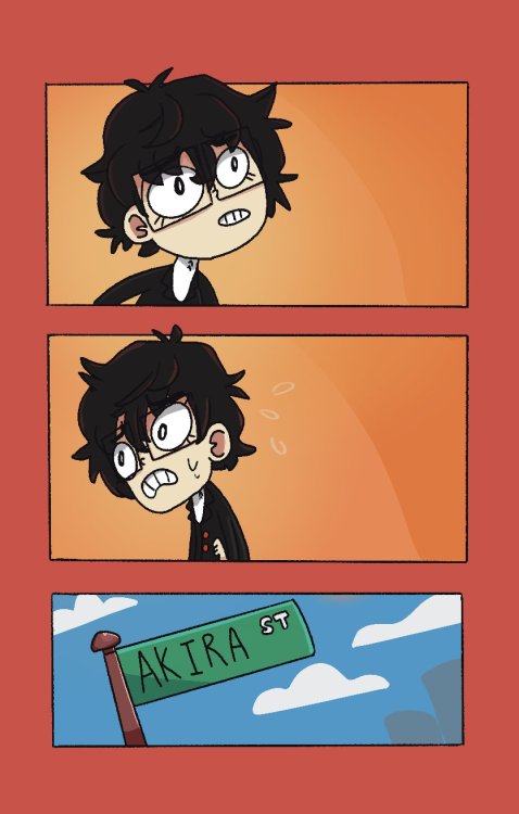 Joker is a troubled transfer student. Based off this comic about an alien: https://robbiegeez.tumblr