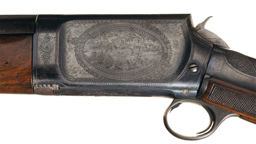 Factory engraved Burgess pump action shotgun, late 19th century.Estimated value: $5,000 - $8,000