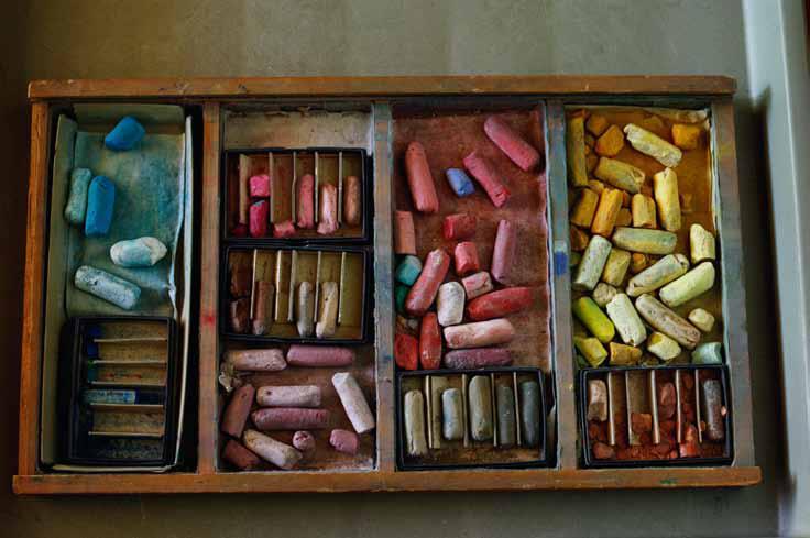 nprfreshair:
“ Good morning! Here is a picture of Georgia O’Keefe’s pastel drawer by Annie Leibovitz via The Story with Dick Gordon:
“  After the loss of her partner, Susan Sontag, and a significant financial upheaval, Annie Leibovitz needed to get...