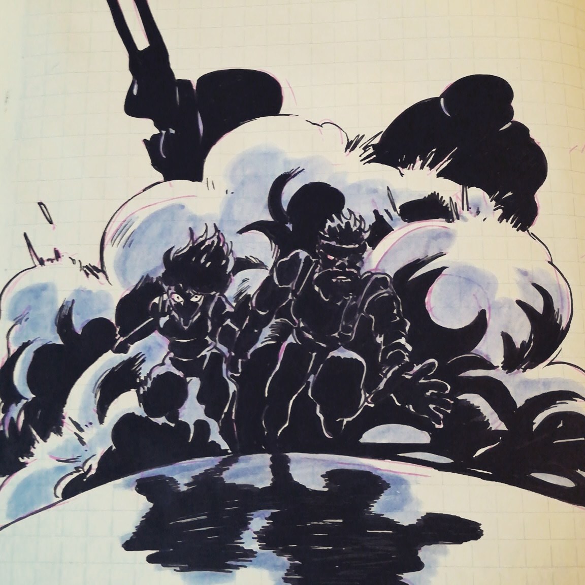 doubleicebackfire: Inktober 2018 final part : the end of Mozzabase feat. ItalodiscoMantis,