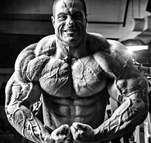 XXX   Evan Centopani trains triceps and biceps photo