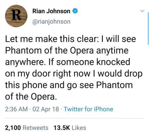 eriksangel666:Remember that one time Rian Johnson summed up the phandom in one tweet?