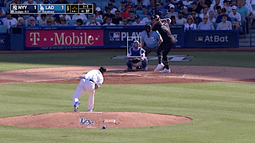 Aaron Judge homers off Clayton Kershaw after promising a fan that he would.  Judge homered in a