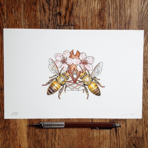 noelbadgespugh - ✨✨new mini bee print in my shop - ...