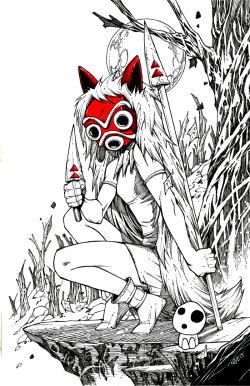 bathedinflames:  “Princess Mononoke&ldquo; by Oliver Nome 