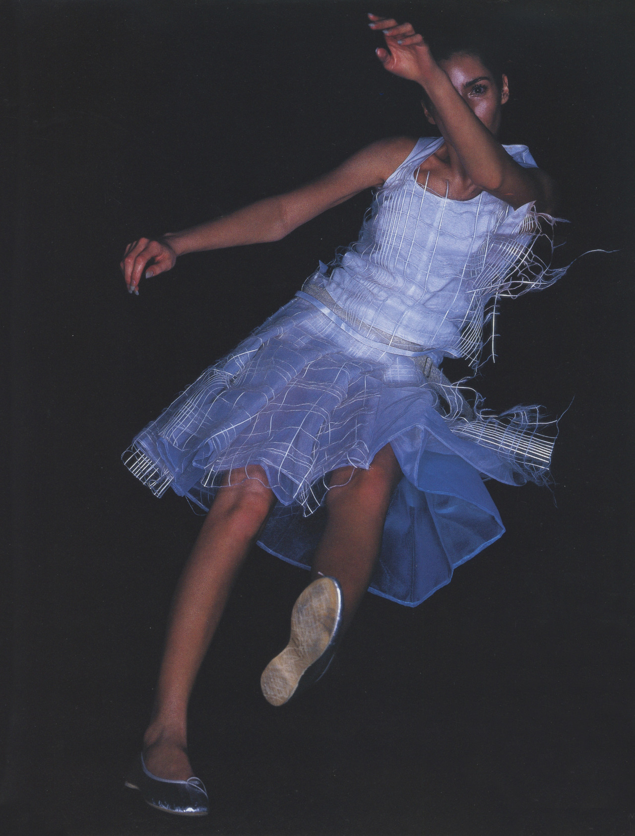 sicksabworld:  schu-schu:  vogue uk 1998 nick knight helmut lang skirt top karo 