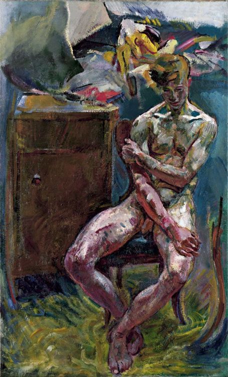 ihavelivedformyart:  antonioedsoncadengue:  ultrawolvesunderthefullmoon:   Anton Kolig, “Seated Youth (morning)”, 1919, Leopold Museum    Please follow me: http://antonioedsoncadengue.tumblr.com/archive    L