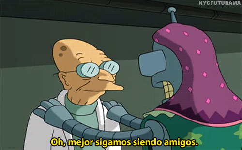 Translation:Bender: professor, make me a woman.Professor: oh, let&rsquo;s just