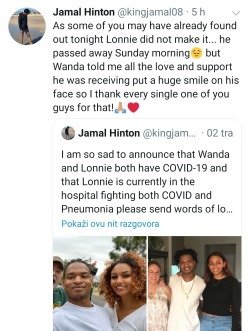 one-time-i-dreamt:one-time-i-dreamt:Remember this viral post? Wanda and Jamal and her husband Lonnie are the most wholesome people, this story brought tears to my eyes originally and I am crying once more learning from Jamal’s social media that