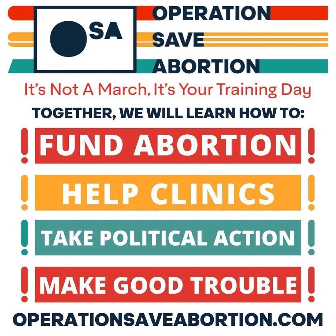 Repost from @abortionfront
•
Uninspired in your social life? Fix that stat! Gather your peeps for an activist house party & stream #OperationSaveAbortion on July 17! With your squad, virtually learn how to turn your rage into action in the post-Roe...