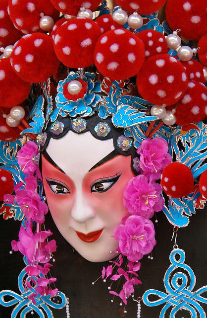 Opera Mask  Panjiayuan Market Beijing, China  by itchydogimages on Flickr. See more images from Chin