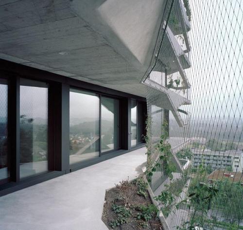 enochliew:  Green Residential Garden Tower by Buchner BründlerThe tower not only opens up on all sides to afford views but also brings the natural landscape and its qualities of living directly into the architecture by means of the vertical plantings.