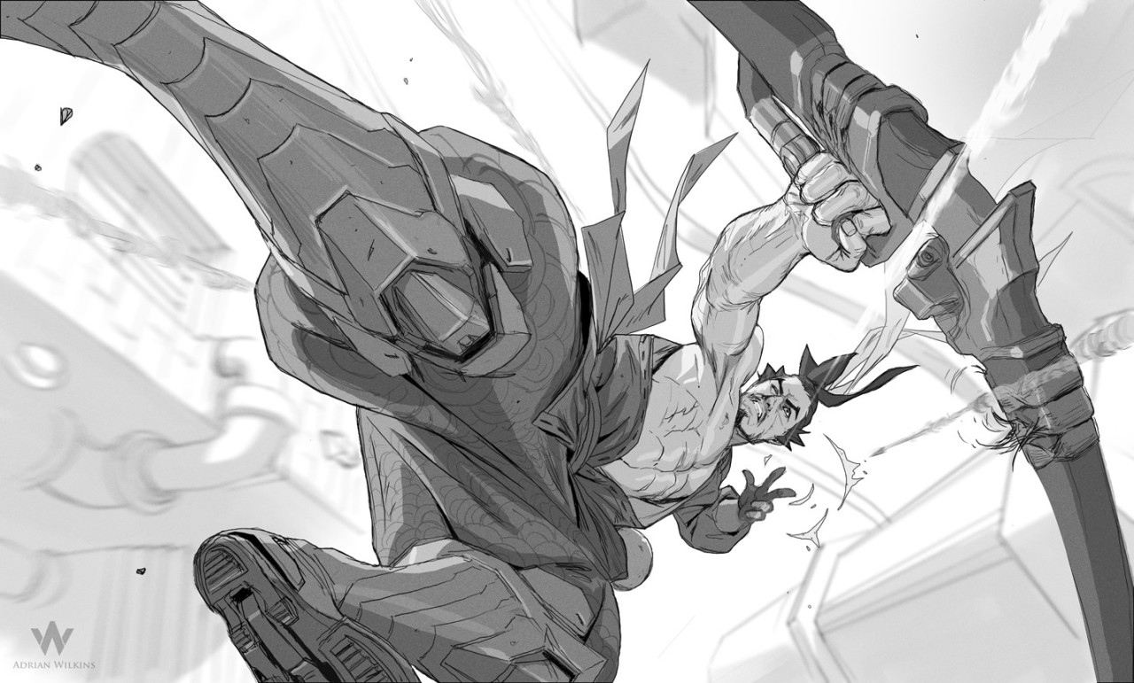 pixalry:   Overwatch Sketches - Created by Adrian Wilkins  