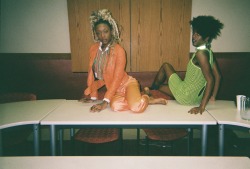 youngbrokenfamouslovesyou:  JunglePussy &amp; Juliana Huxtable. Oberlin College. May 2014 by Joey LaBeija 