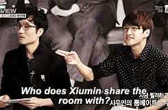 minseoked-blog:  xiumin and his rommate. ᶜʳ. 