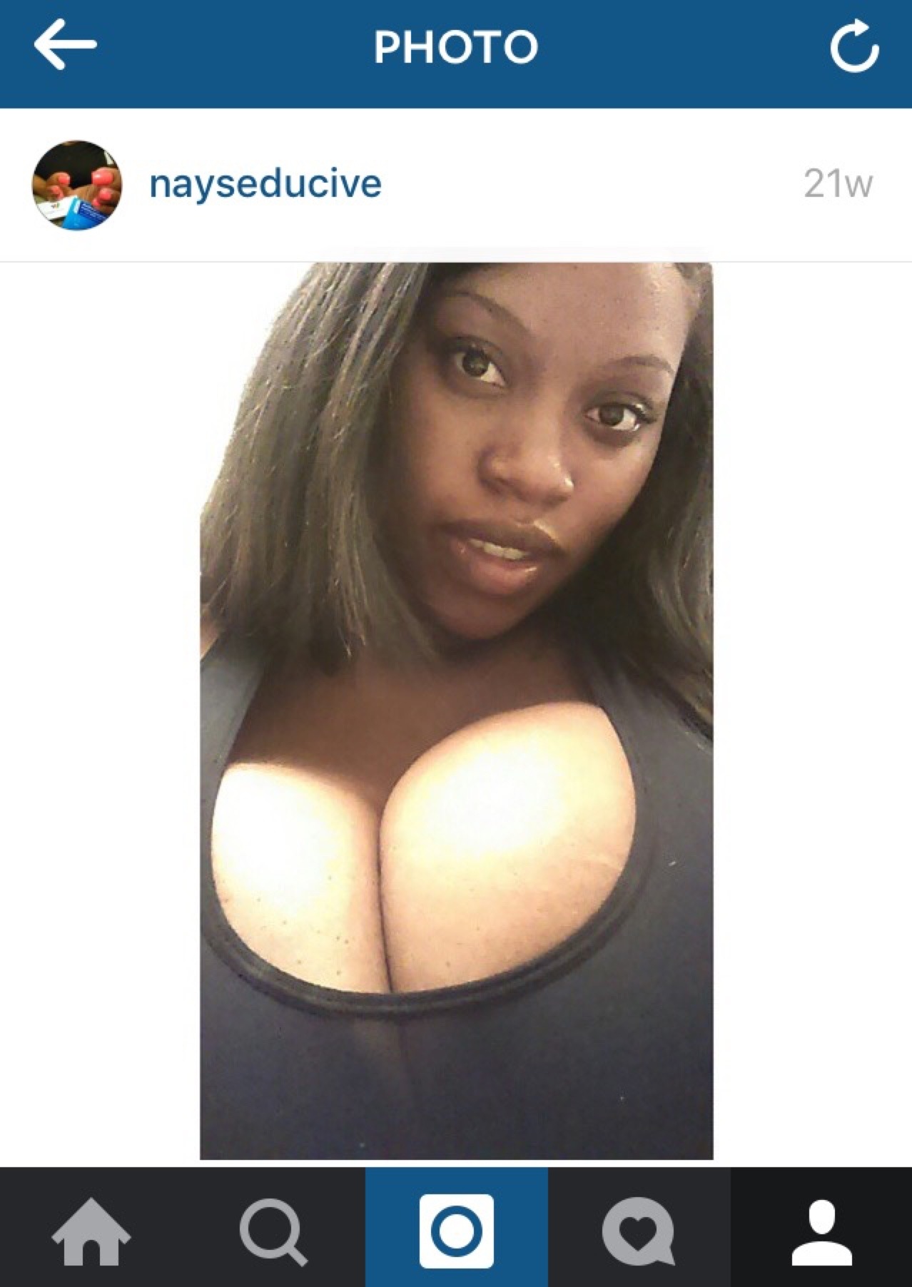 hugeblackboobsandnipples:  40k titted queen @nayseducive IG Part 1