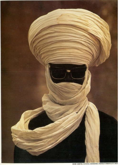 anotherafrica:Shades of Swagger # 86 | Undercover, Man in Niger. Photo by Georg Gerster for National