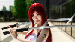 hot-cosplays-babes:Erza Scarlet Cosplay (Fairy