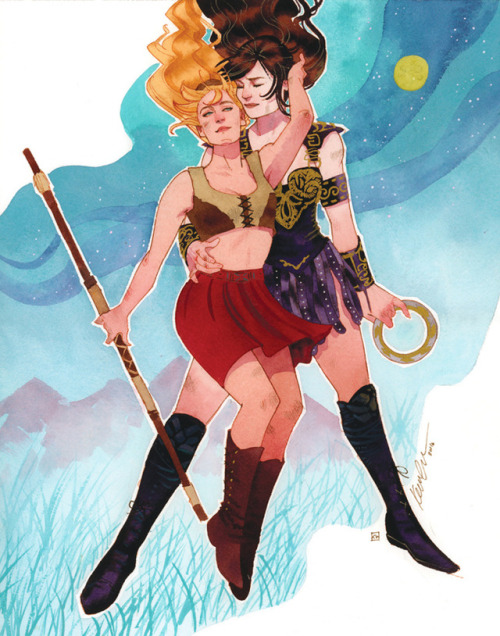 comic-book-ladies:Xena & Gabrielle by Kevin Wada