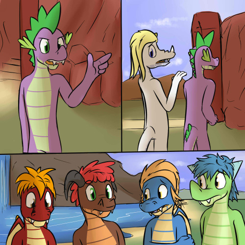 Spike’s Quest - Chapter 6: [154][155]    “That’s your idea?”  Sharp said, “Just knock on their door, hope that they answer it, and ask those dragons who wouldn’t give us the time of day to help us?”               