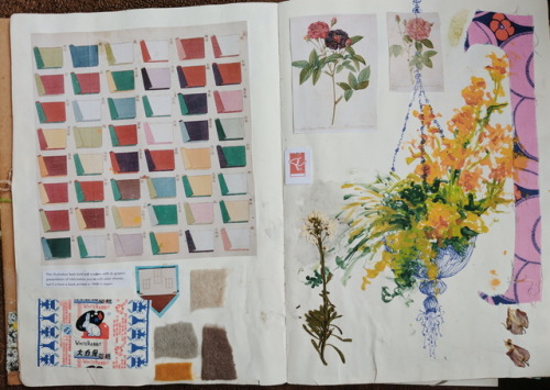 Pages inspired by gardens and plants in my summer art journal :)