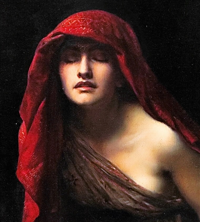 crimsonkismet:  aqua-regia009:Priestess Of Delphi (1891) [Details] - John Collier