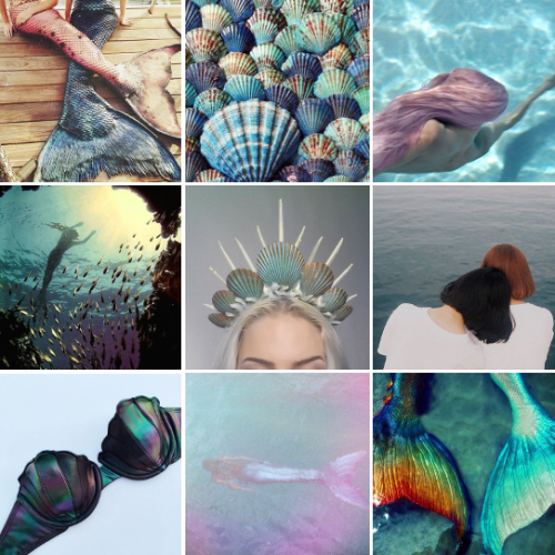 lesbianmoodboards:Sapphic Mermaids Moodboard