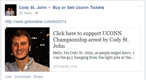 a student who was arrested during the championship riot is begging the rest of the student body to p