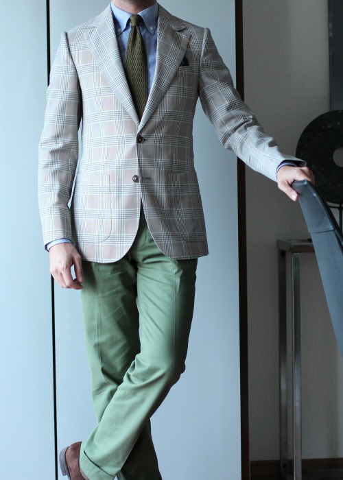 Artling MTM jacket - Scabal fabric Luxire trousers - Hunter twill green cotton Jantzen Tailor MTM sh