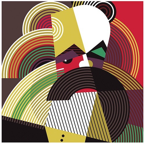 Cubist caricatures by Argentinian artist, Pablo Lobato (1970).Jack Sparrow, Karl Marx, Nirvana, Hulk