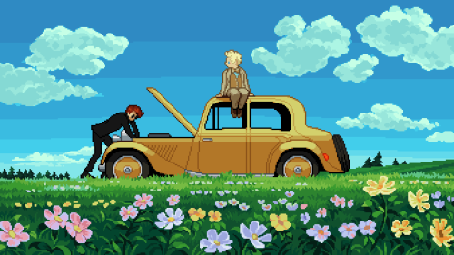 Finished This Piece! It's A Study Of A Scene From 'Lupin III' But With A Good Omens Twist. Recently I