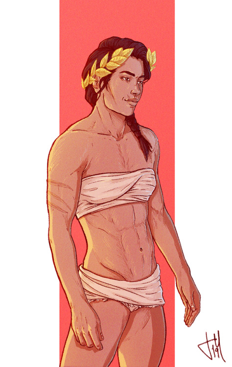 Actually found time to finish this drawing of Kassandra, I hope I made those spartan muscles justice