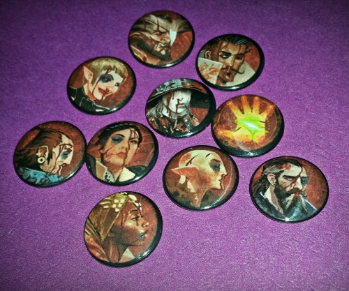  Dragon Age: Inquisition Companion Battle Icon 1-inch Buttons Gather your party and venture forth wi