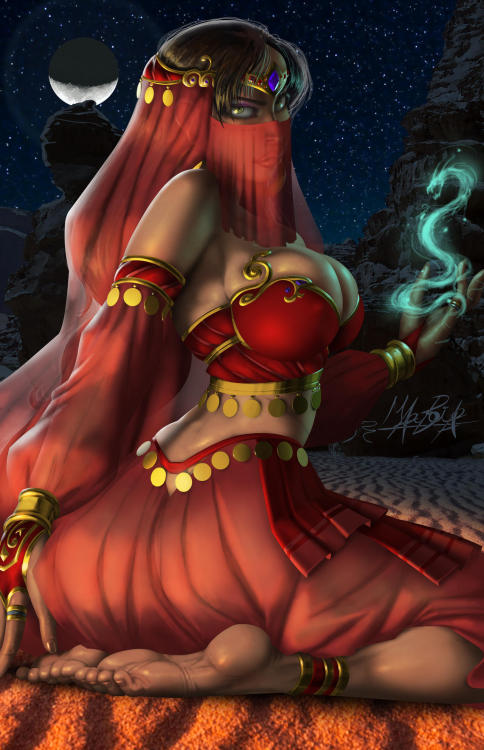 fantasy-scifi-art:  Desert Sorceress by Mayorto 