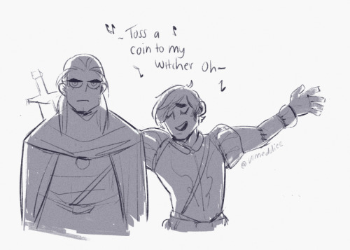 vimeddiart:I’m watching the netflix show and got the witcher song stuck in my head